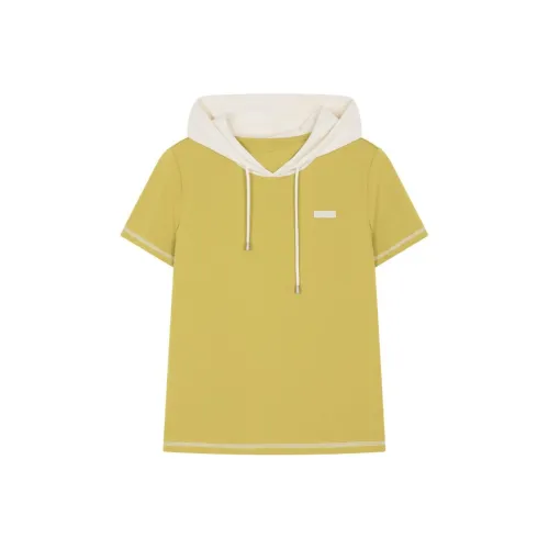 IHIMI T Shirt Women's Yellow+Beige Apricot