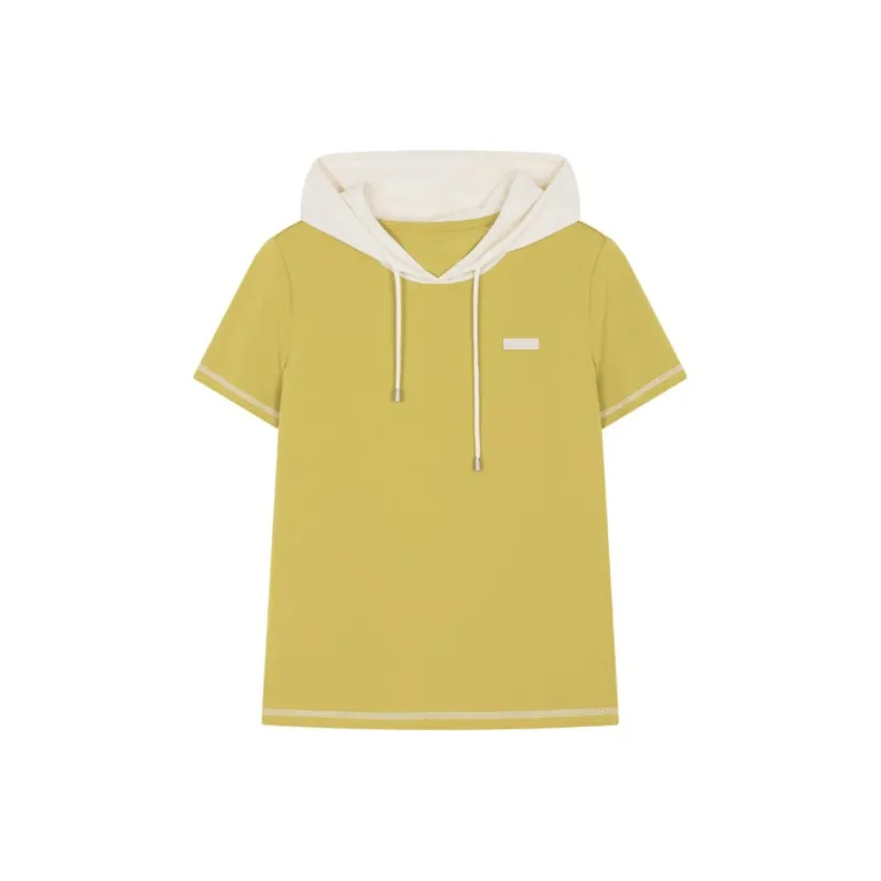 IHIMI T Shirt Women's Yellow+Beige Apricot-0