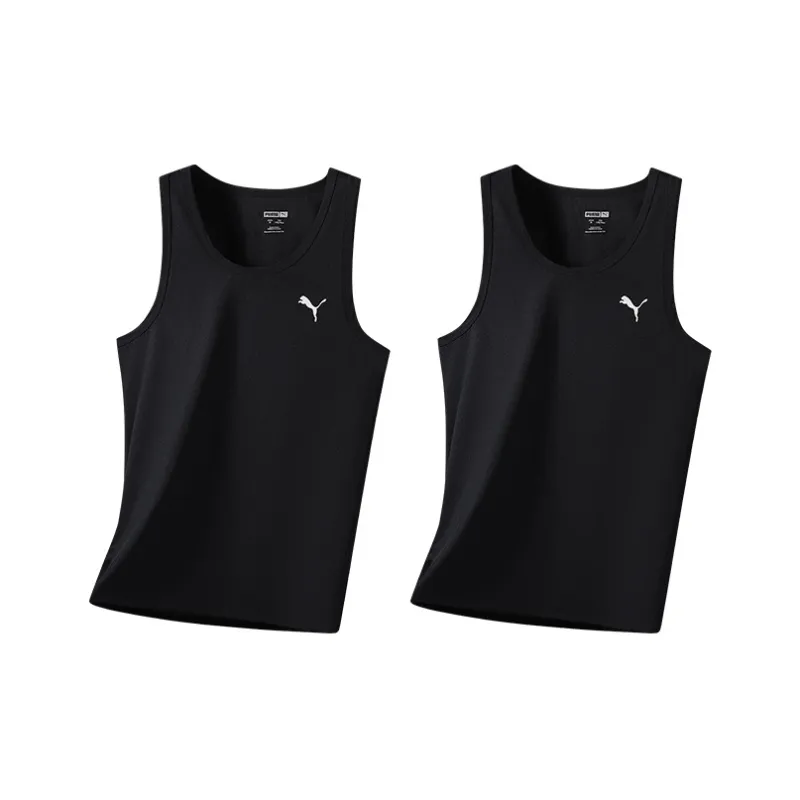 PUMA Tank Top Men's 2 Pack, Black And White Combination-0