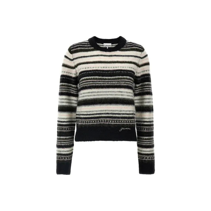 GANNI Striped Knit Jumper-0