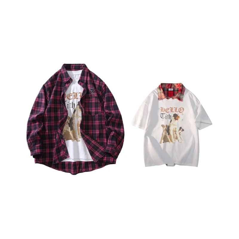 TITH Shirt Matching Set Unisex Two Piece Set-4