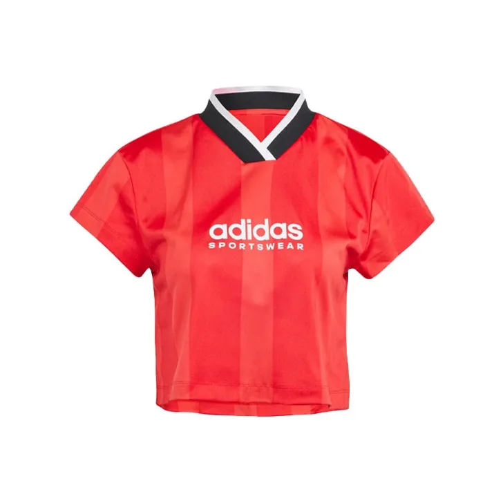 Adidas Colorblock T-Shirts Women's Red-0
