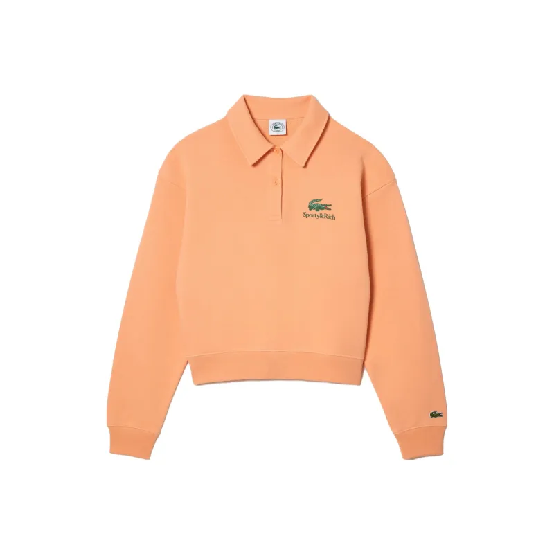 Sporty & Rich X LACOSTE Polo Shirts Women's Orange-0