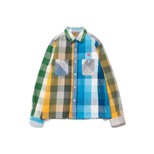 HUMAN MADE Crazy Checked Flannel Shirt Blue