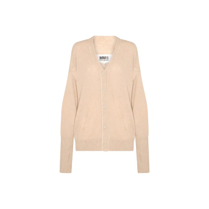 MM6 Maison Margiela Lightweight Distressed Button Up Cardigan-0