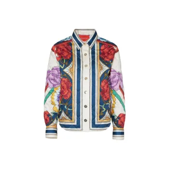 La DOUBLEJ. Edie Floral print Quilted Jacket