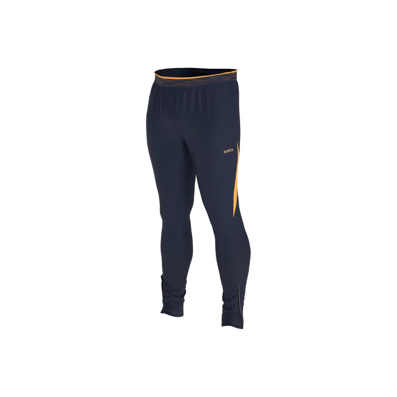 DECATHLON KIPSTA CLR Soccer Bottoms Men's Gray Blue/Fluorescent Light Orange-0