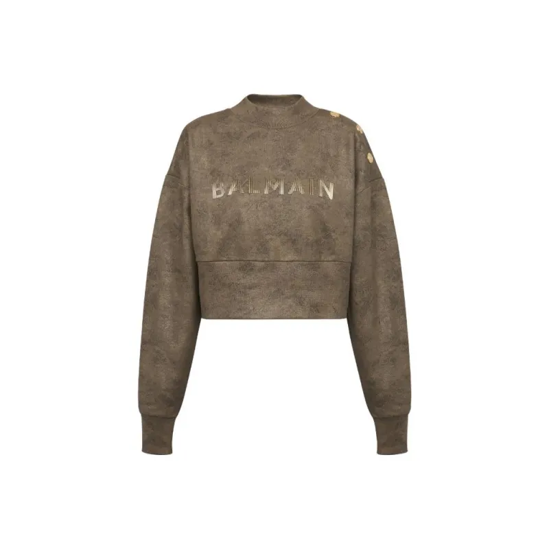 BALMAIN Sweatshirts Women's Khaki-0