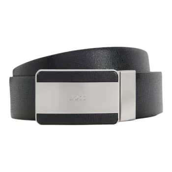 HUGO BOSS Split Cow Leather, Leather Belts Unisex Black 3.5CM