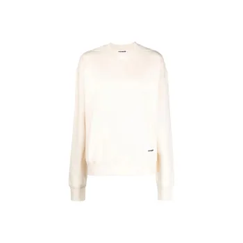 JIL SANDER Logo Patch Straight Hem Sweatshirt