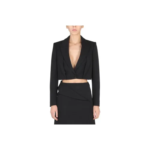 Alexander McQueen Cropped Knit Tailored Jacket