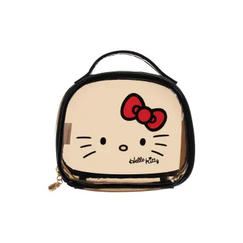Sanrio Hello Kitty PVC Makeup Bag Women's Black