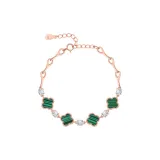 925 Malachite Bracelets (Rose Gold)