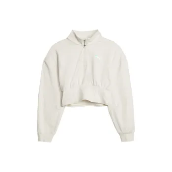 PUMA CLOUDSPUN Fashion Half-Zip Women's Training Sweatshirt Jackets Coats Women's White