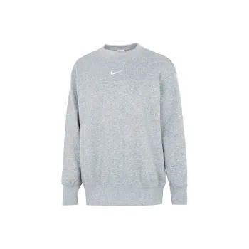 Nike W Nsw Phnk Flc 0S Crew Pullover Sweatshirt Gray