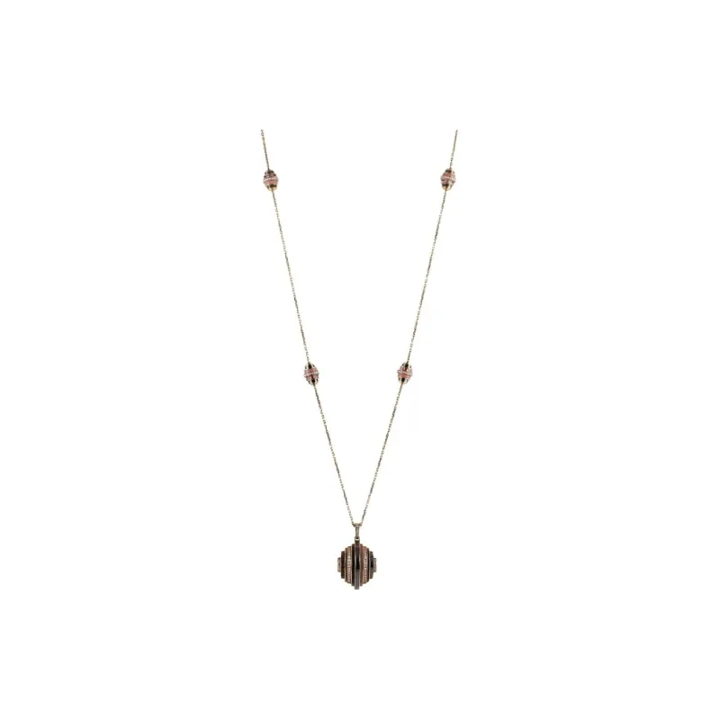 Cartier 18K Rose Gold Collier Nouvelle Vague Multi stone Necklace-0