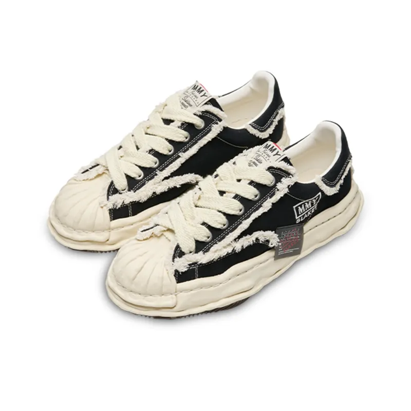 MIHARA YASUHIRO x VESSEL Coverage Slip Resistant And Abrasion Resistant Low Top Skateboard Shoes Unisex Black-1