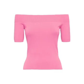 Alexander McQueen Off Shoulder Short Sleeved T Shirt