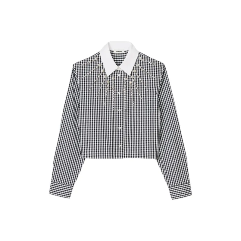 Sandro Rockfall Gingham check Cotton Shirt-0