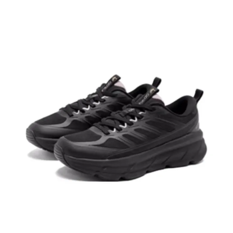 QIAODAN Cushioning, Breathable, And Resilient Design Low Top Casual Sprint Running Shoes Women's Black Purple-2
