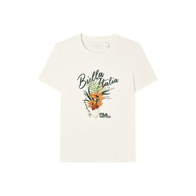 FILA x LUSUO T-Shirt Women's Oatmeal Beige-0