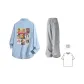 Light Blue+Gray Pants (Includes 1 White T-Shirt)