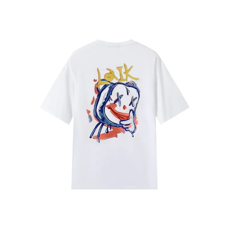 JEANSWEST T Shirt Drop Shoulder Sleeve Summer Women's White-1