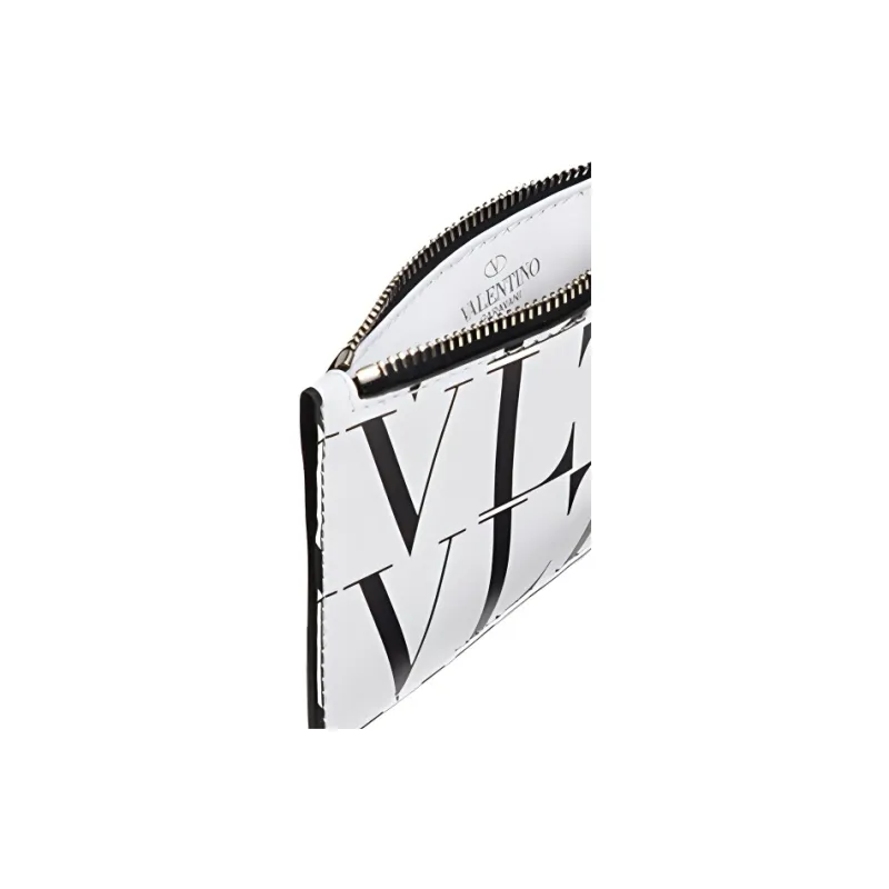 Valentino Calfskin Card Holder Card Holder Men's White-5