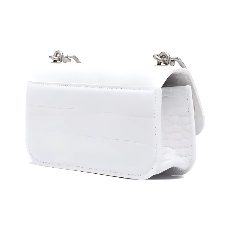 Balenciaga Gossip Calfskin Camera Bag, Crossbody Bag, Shoulder Bag Women's White-4