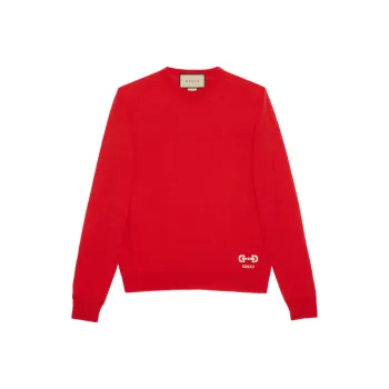 GUCCI Logo knit Crew neck Jumper