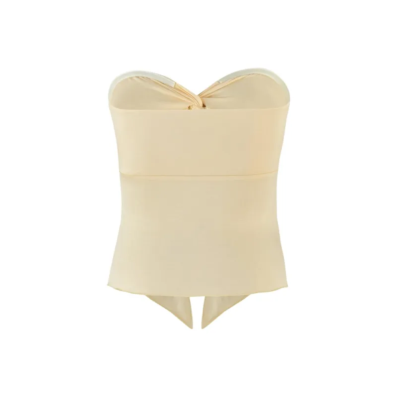 Tiger Mist CHARMAINE TOP Strapless Top Women's Yellow-1