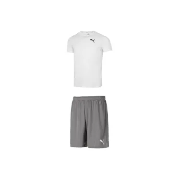 PUMA Casual Sportswear Men White T-Shirt+Gray Shorts