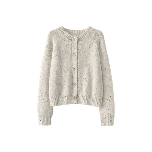 Cypress House Knitwear Women's Beige Base With Blue And Orange Dots