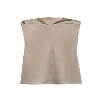 ZARA Strapless Top Women's Olive Green