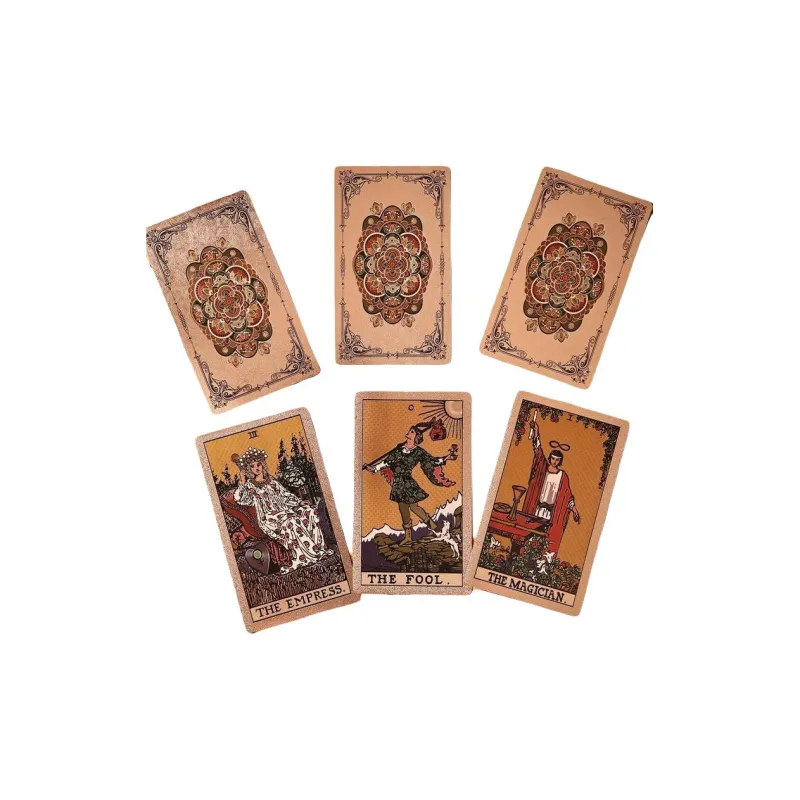 ZOCO Black Gold Sun Tarot Card Box Included Waterproof And Durable PET Material Board Games-3