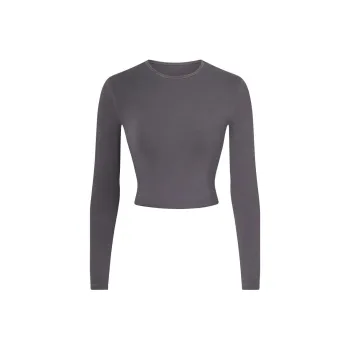 SKIMS T Shirt Women's Gray Black/ASH
