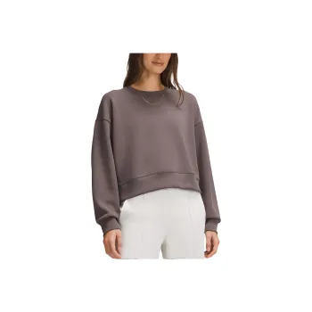 Lululemon SoftstremePerfectly Oversized Cropped Crew Sweatshirt Women's Espresso