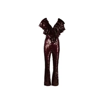 Rotate Ruffled detailing Sequined Jumpsuit