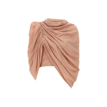 RICK OWENS Off-The-Shoulder Asymmetric Hem Top