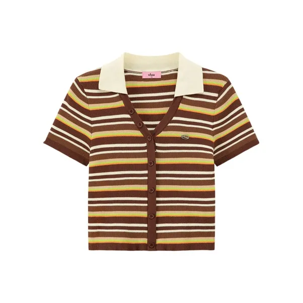 CHUU Knitwear Women's Coffee Stripes-0
