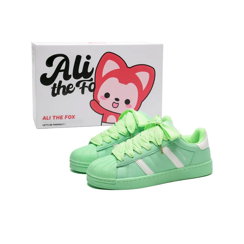 ALI THE FOX Slip Resistant Cushioning Abrasion Resistant Lightweight Low Top Skateboard Shoes Unisex-39