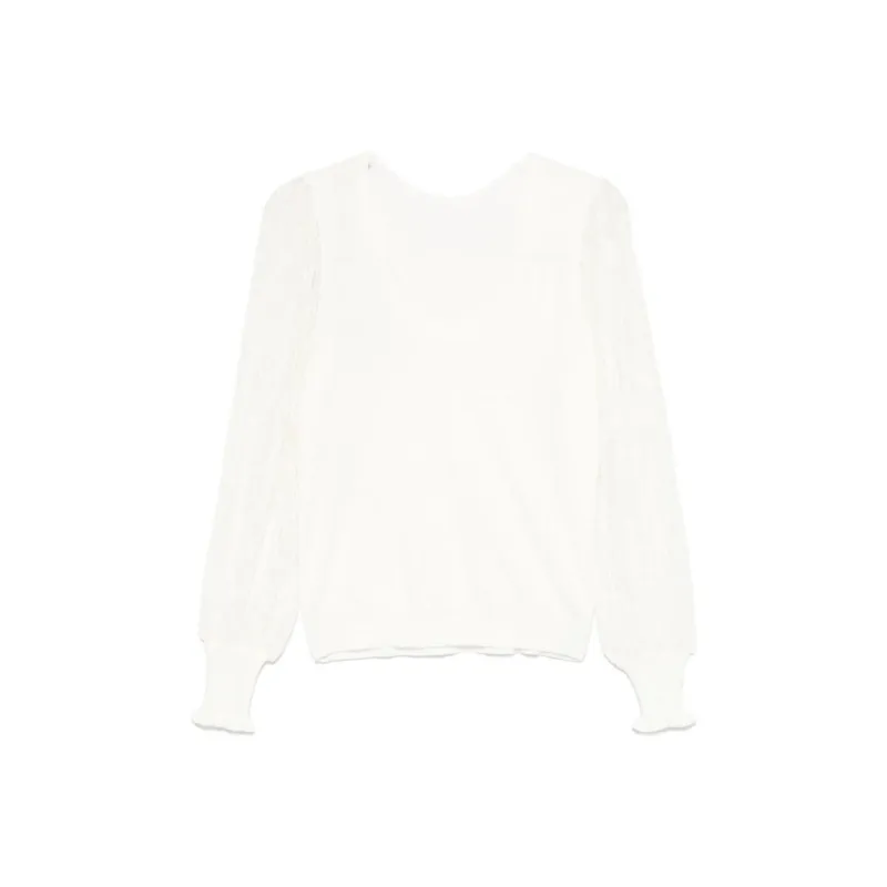 Twinset Dual use Lace sleeves Sweater-0