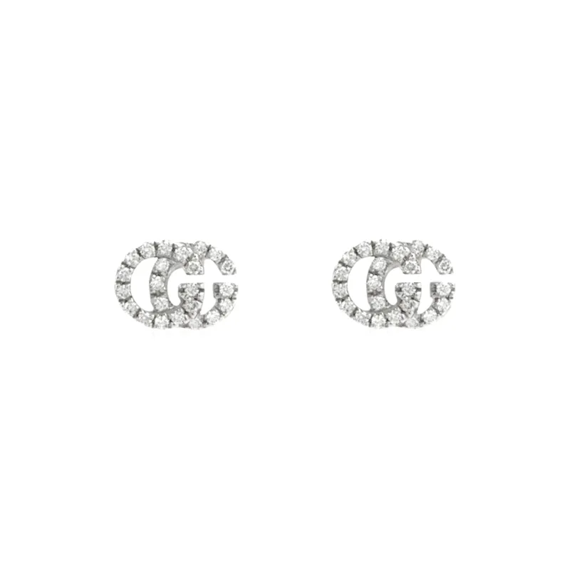 GUCCI White Gold Earrings Women's Silver-0