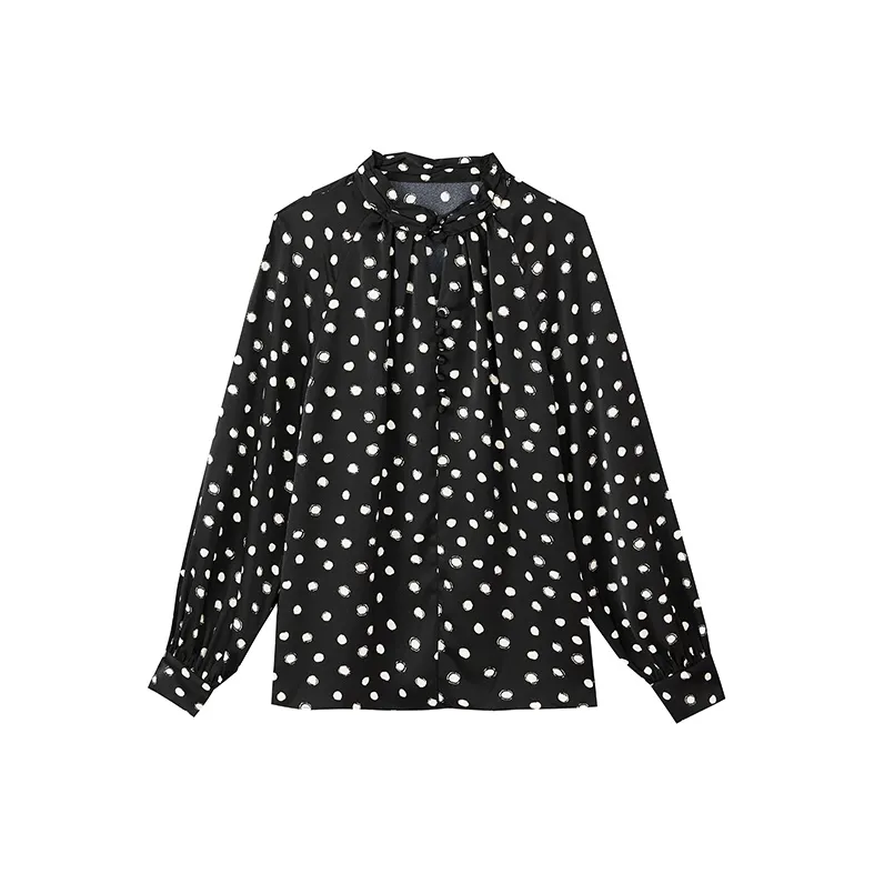 Yu Qianwen Shirt Women's Black White-0
