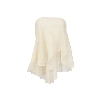 DSQUARED 2 Broderie-Anglaise Asymmetric Hem Top