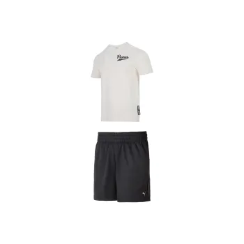 PUMA Casual Sportswear Men Set Beige Top+Black Shorts