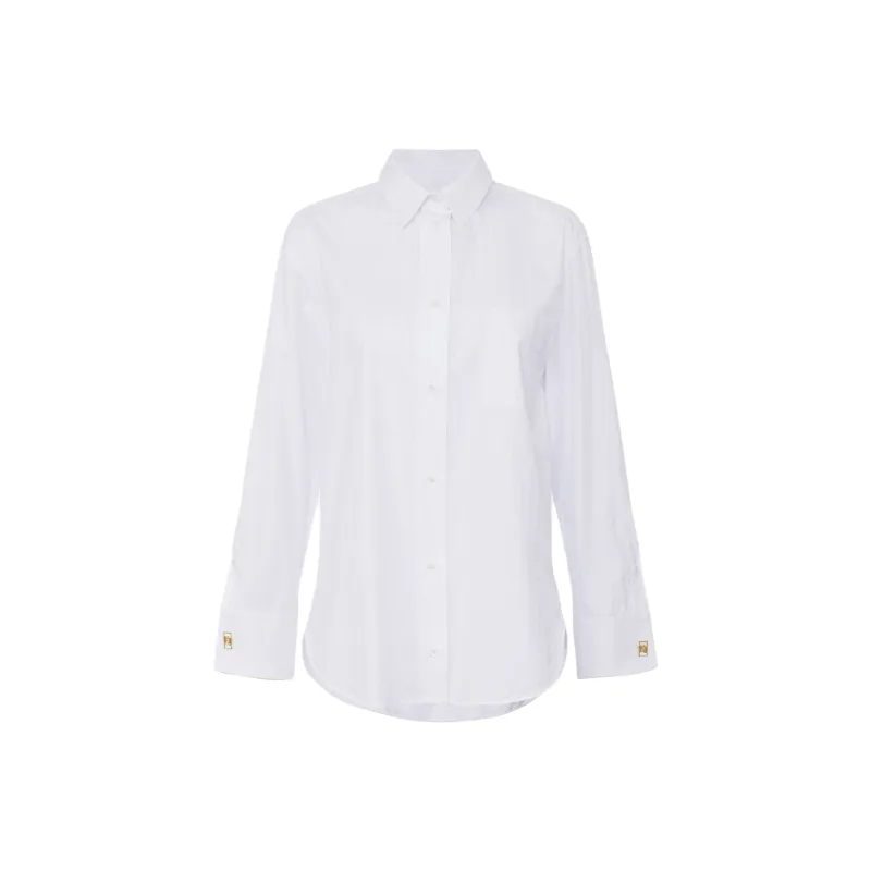 Elisabetta Franchi Striped Jacquard Poplin Shirt-0