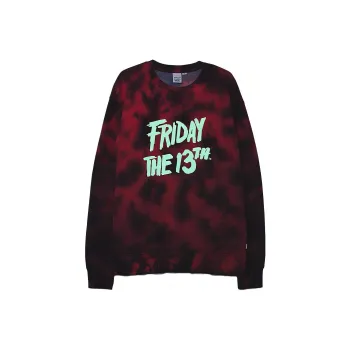 Vans X Friday The 13th Boyfriend Pullover Crew Sweatshirt Red