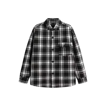 Aghr Jackets & Coats Unisex Black White Plaid