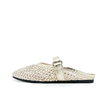 WESTLINK Rhinestone Cut Out Slip Resistant Closed Toe Slippers Women's